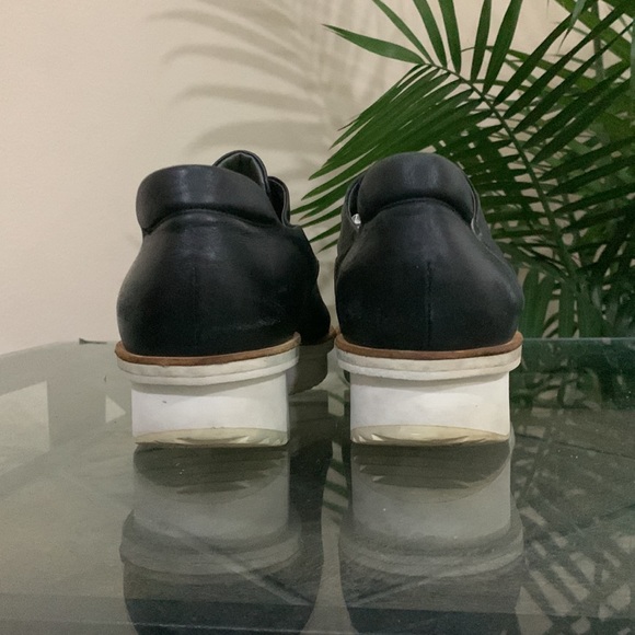 REED KRAKOFF LEATHER BLOCK HEEL LOAFERS - Picture 7 of 13